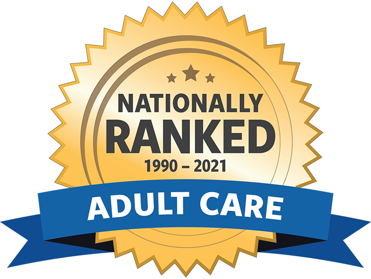 Nationally Ranked Adult Care 1990-2021