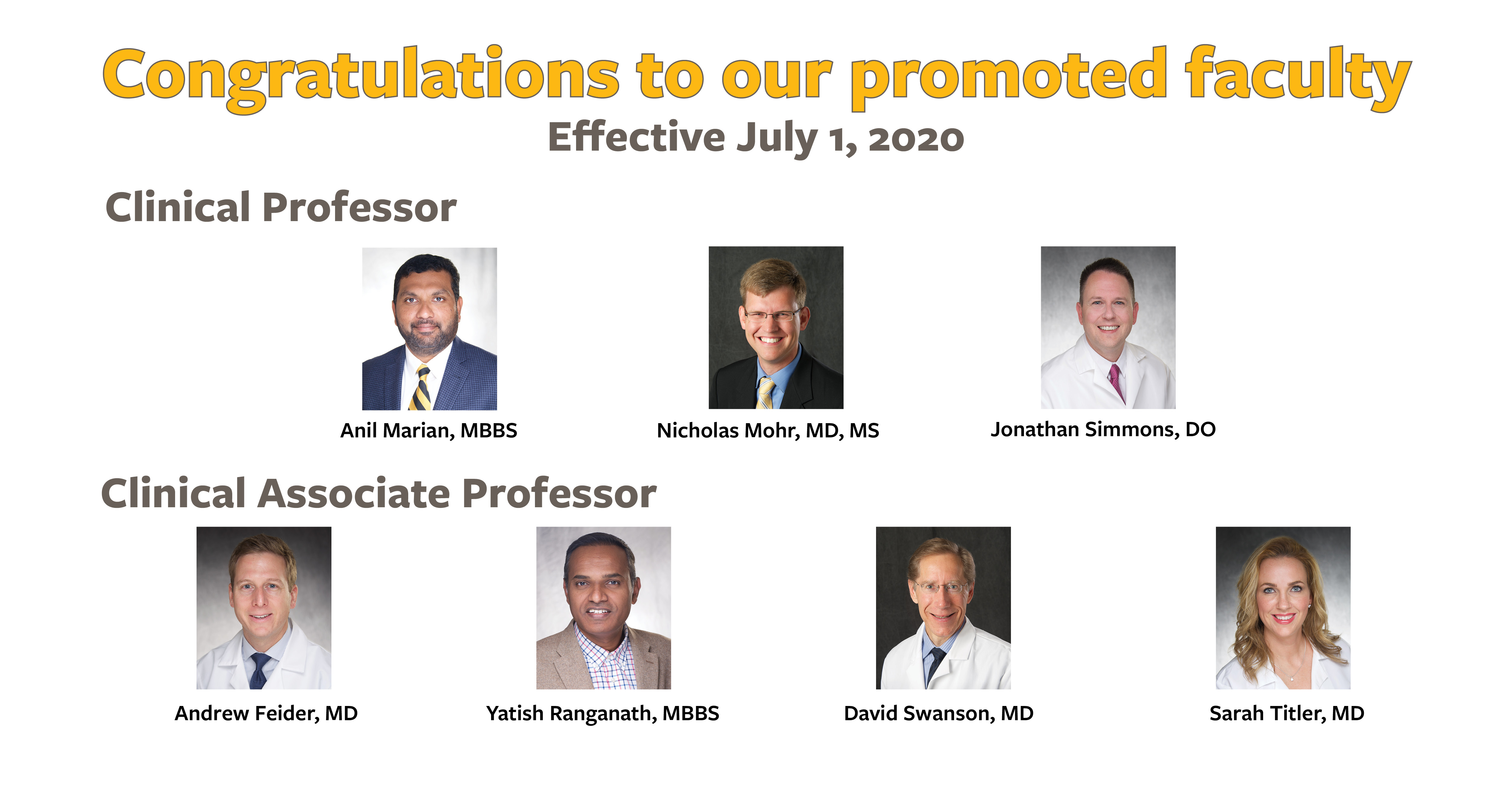 2020 Promoted Faculty