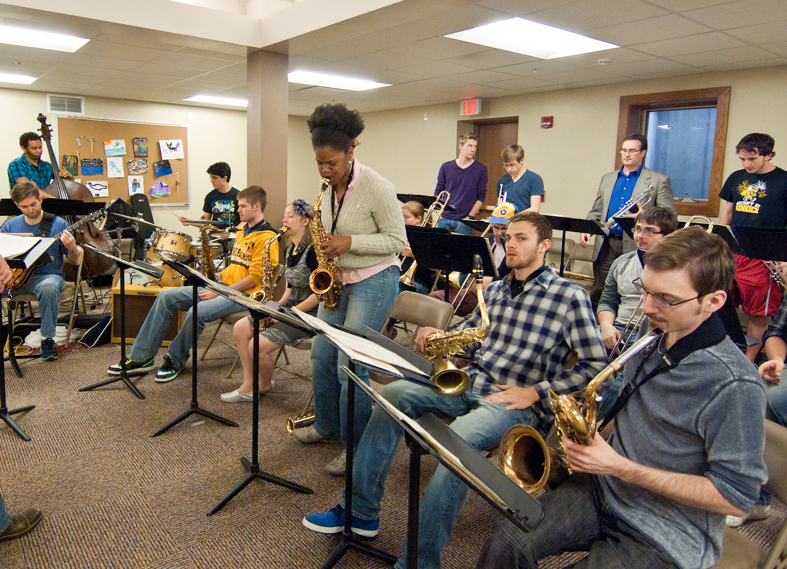 Jazz band rehearsal