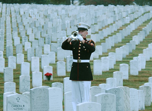 Marine Plays Taps