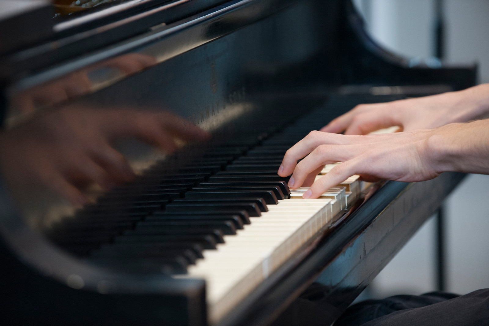 Person playing piano