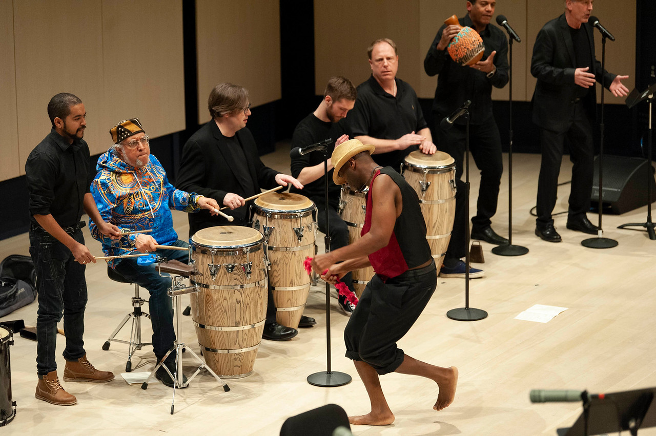 Latin jazz percussion performance