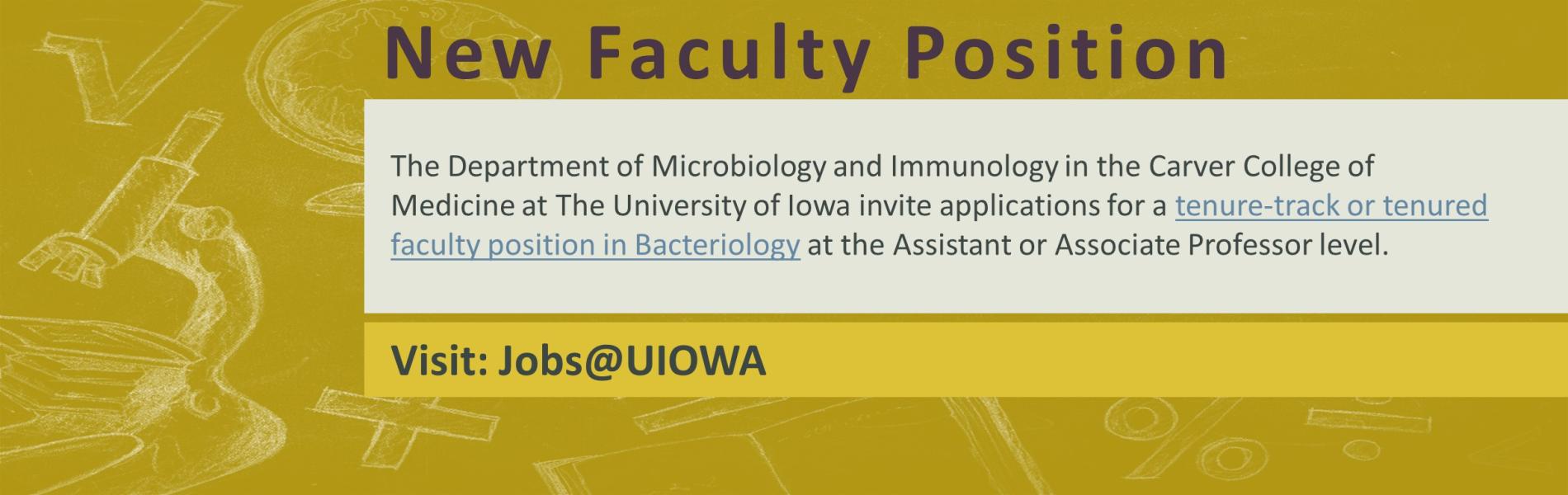 Faculty position opening