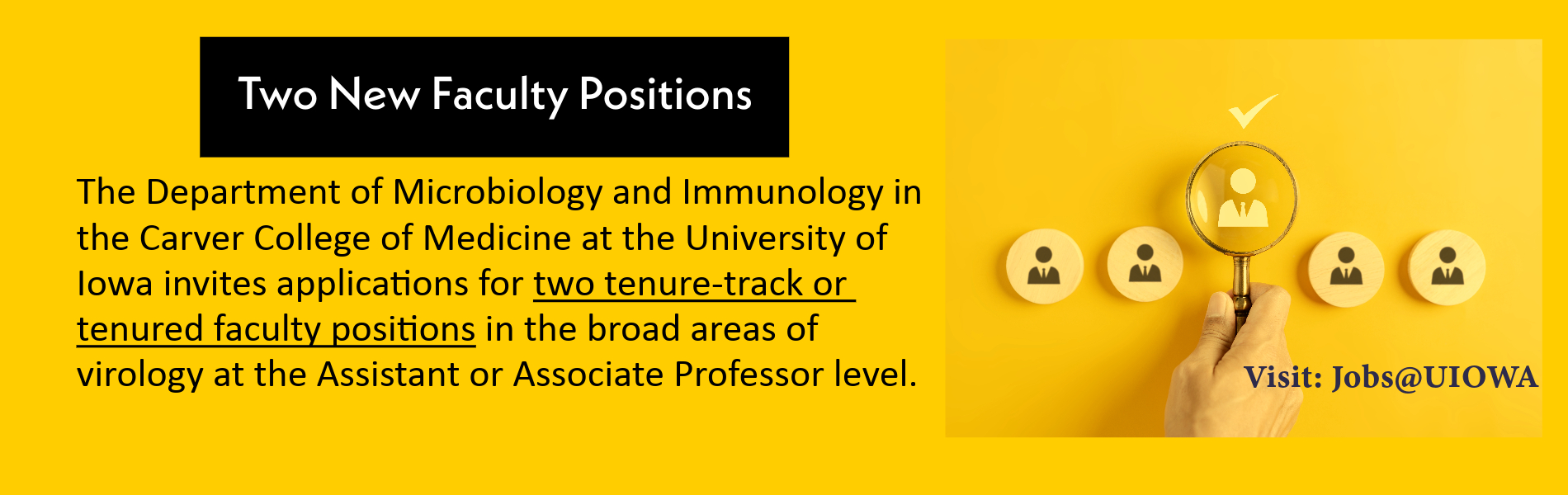 New Faculty Positions -  Virology Tenure Track