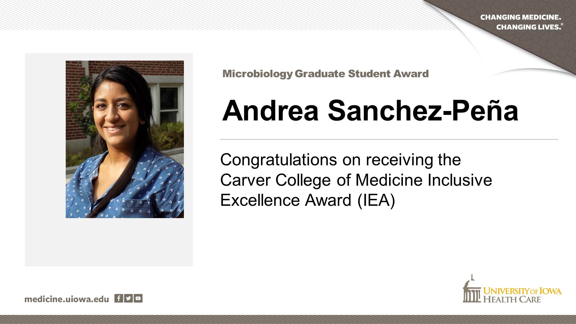 Andrea Sanchez Pena IEA Award