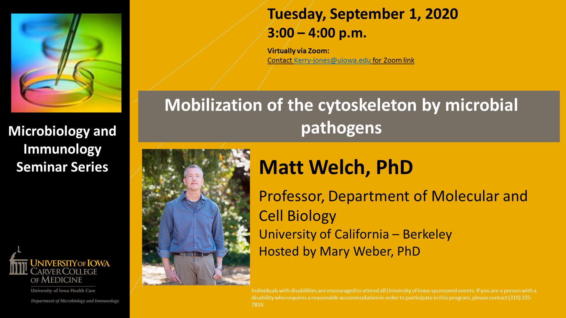 Seminar Speaker, Matt Welch, Ph.D.