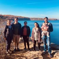 Fellows hiking at Woodpecker Trail on November 6, 2021.