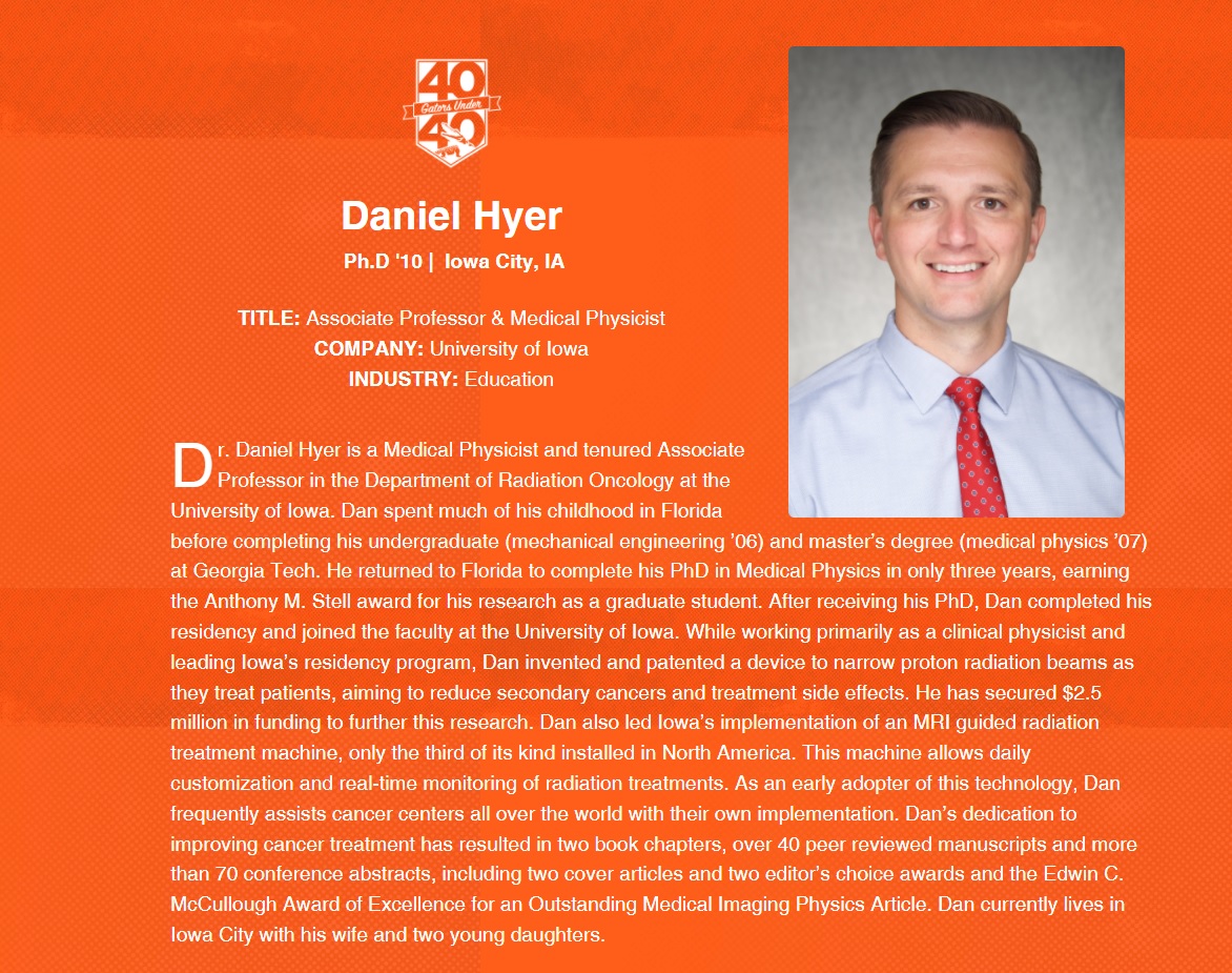 Daniel Hyer is a Gator 40 under 40 pick for 2022