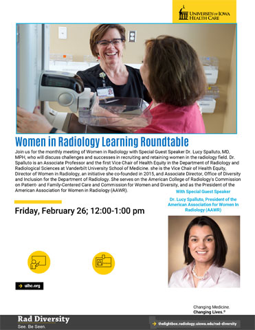 Women in Radiology Learning Roundtable flier