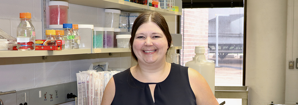 Mary Weber in her lab