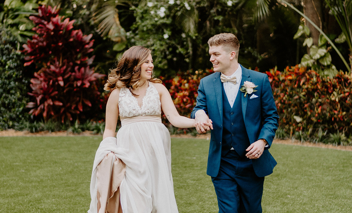 Jimmy Hickman and Nicole Platti on their wedding day