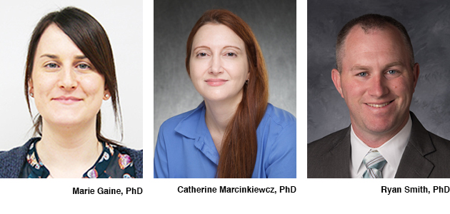 Three researcher portraits
