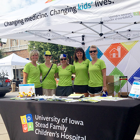 cyclists at safety tent