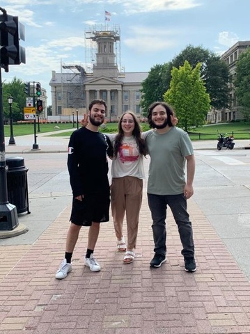Hend Al-Kaylani with her brothers