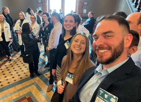 Jordan Williams engaged in advocacy activities with legislators