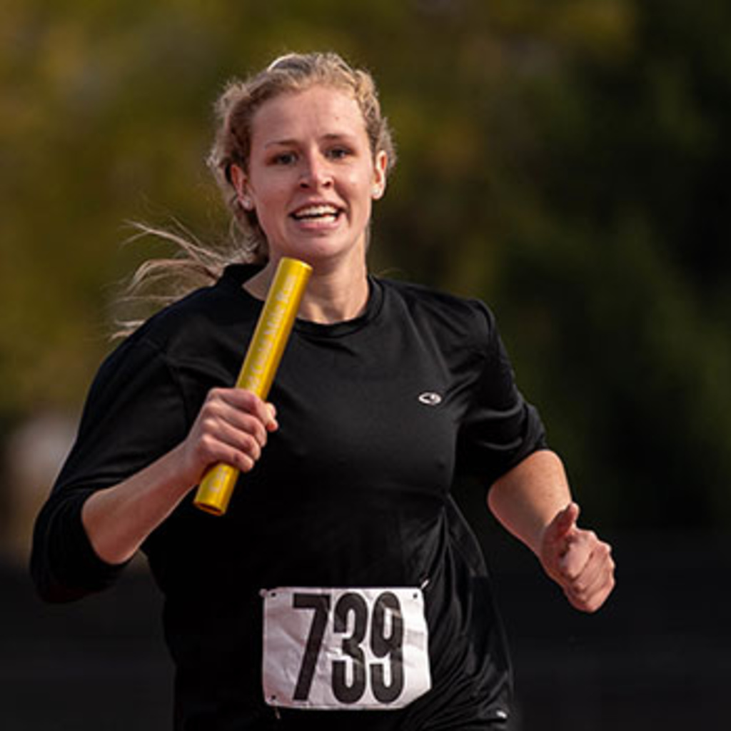 Participant at the Black and Gold Run