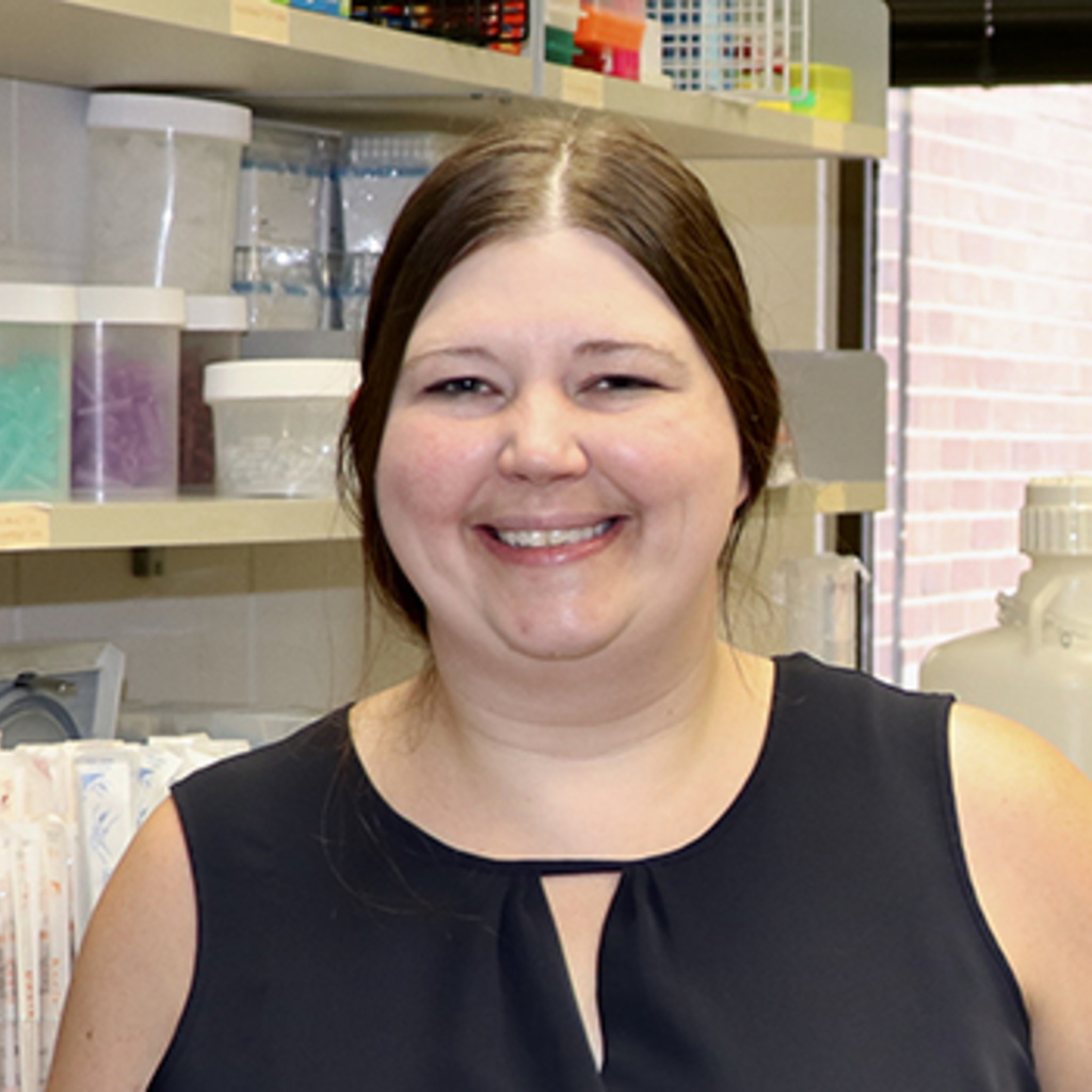 Mary Weber in her lab
