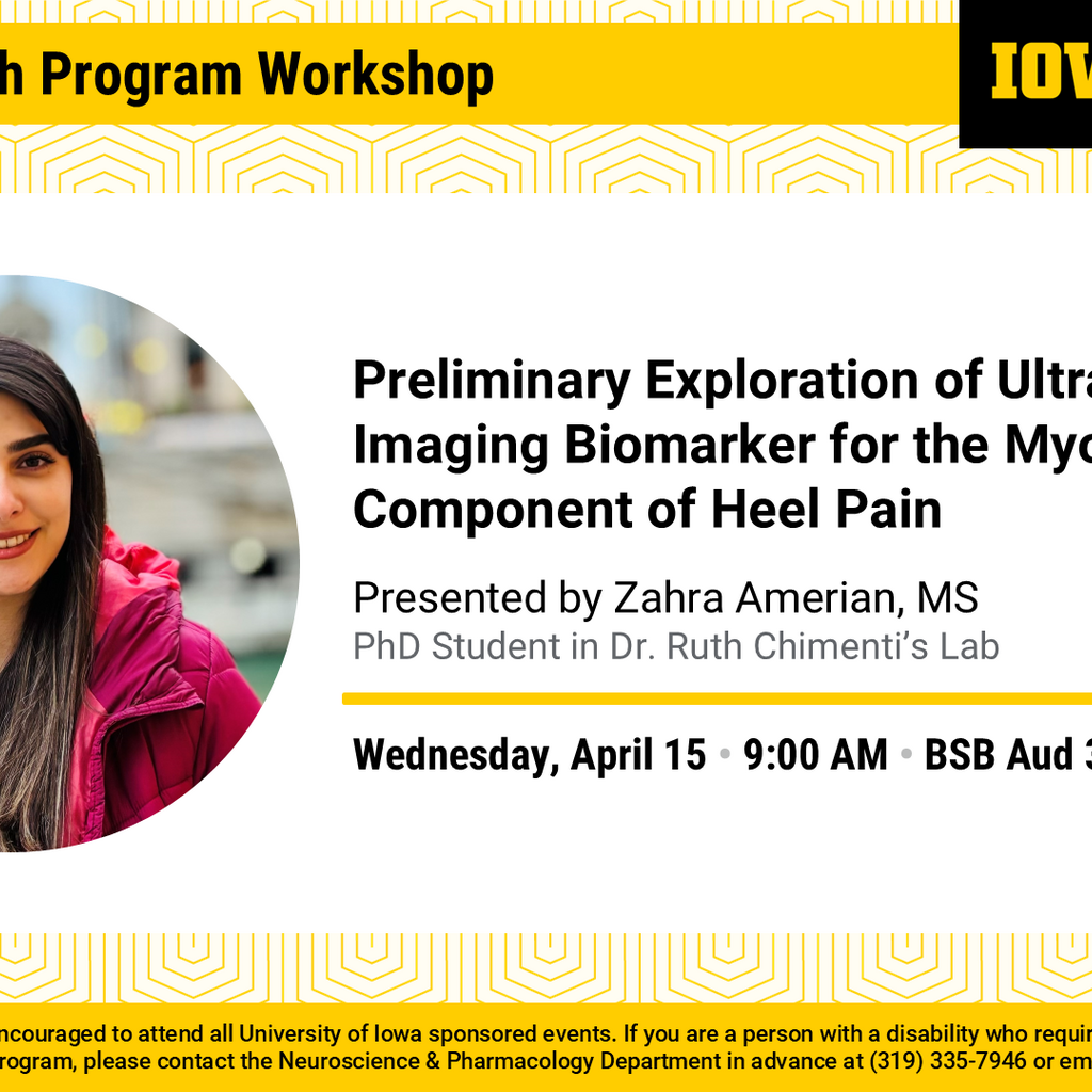 Pain Interest Group Workshop - Zahra Amerian (Ruth Chimenti Lab) promotional image