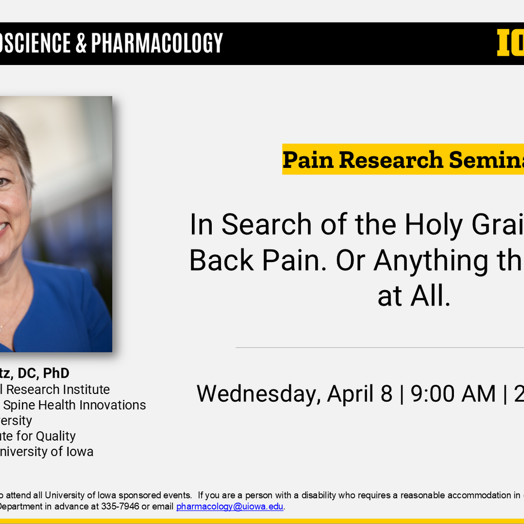 Pain Interest Group Seminar - Christine Goertz, DC, PhD promotional image