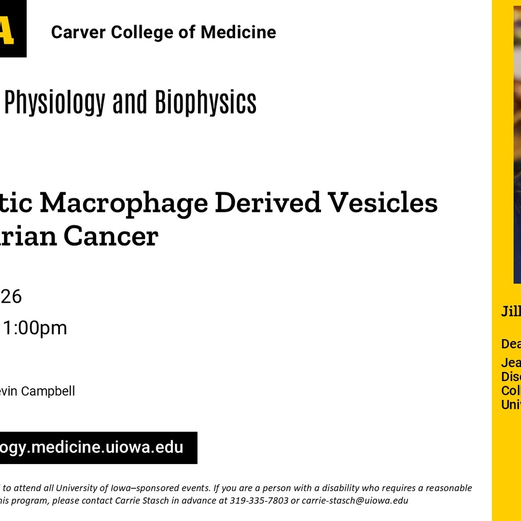 Molecular Physiology and Biophysics Seminar, Jill Kolesar, PharmD, MS, FCCP promotional image