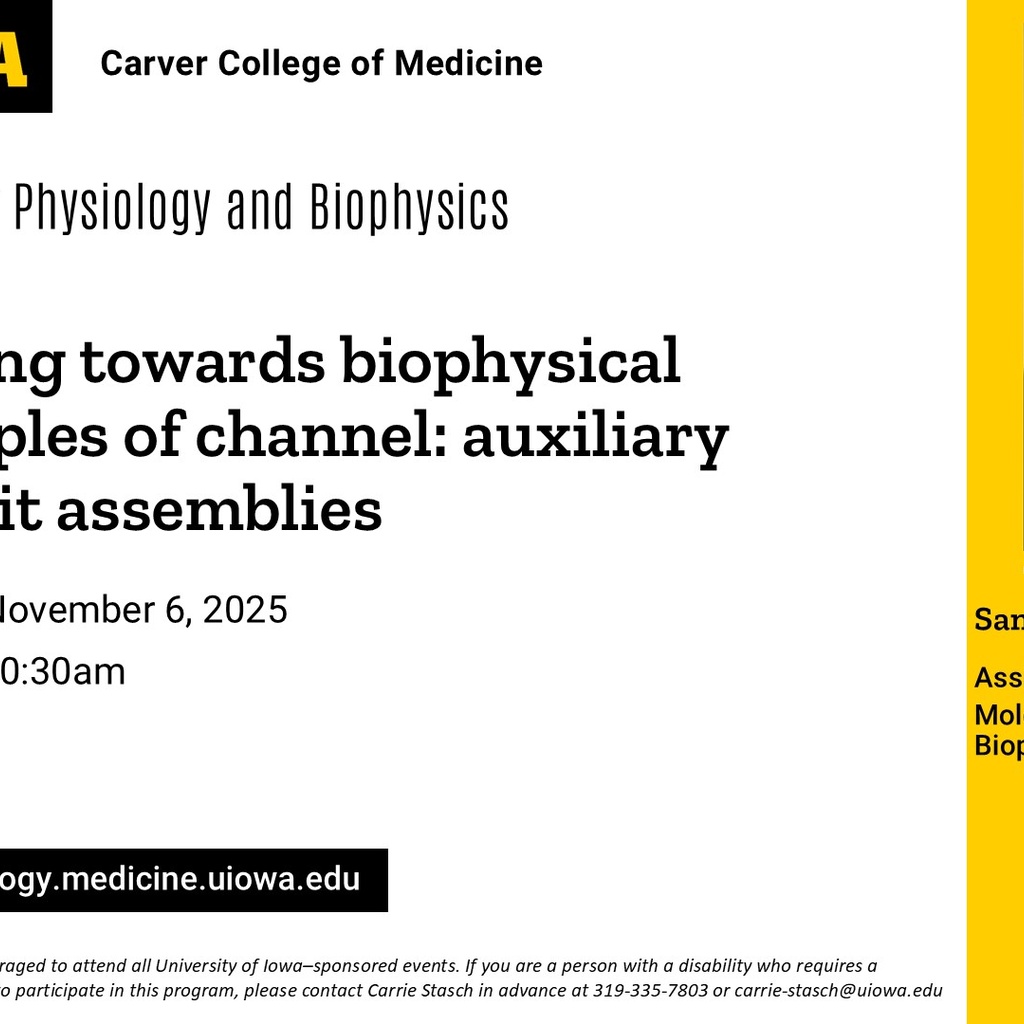 Molecular Physiology and Biophysics Workshop, Sandipan Chowdhury, PhD promotional image