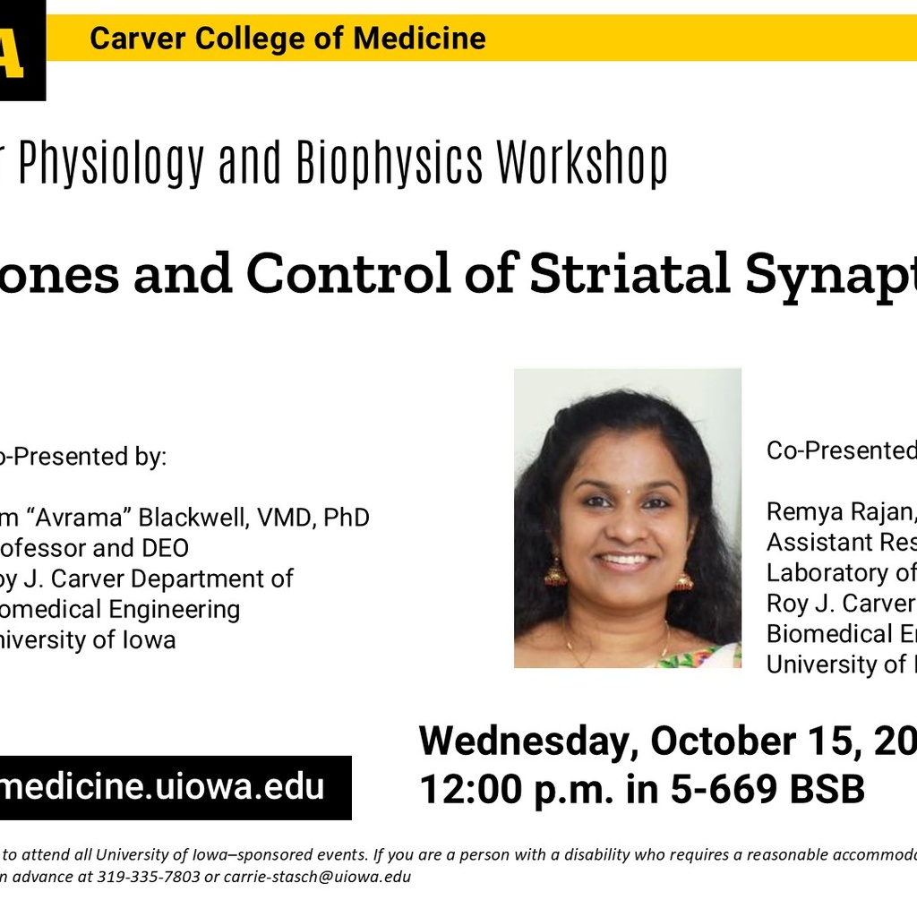 Molecular Physiology and Biophysics Workshop, Kim "Avrama" Blackwell, VMD, PhD and Remya Rajan, PhD promotional image
