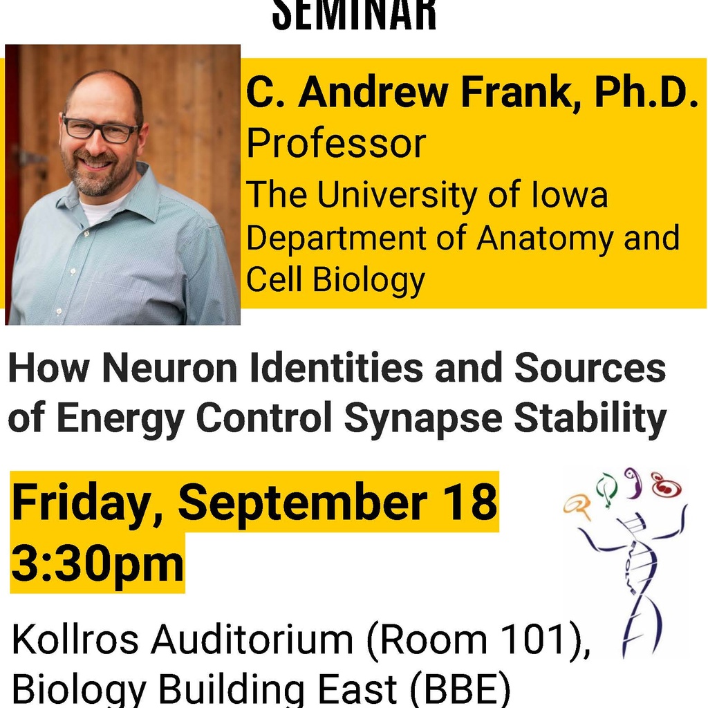 Biology Seminar: "How Neuron Identities and Sources of Energy Control Synapse Stability" promotional image
