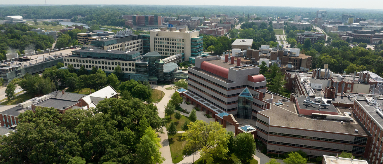 UIHC drone image Carver College of Medicine
