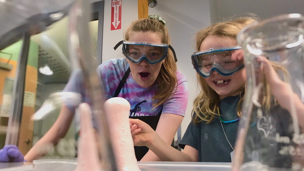 MT Gehrmann, Carver College of Medicine student at STEM event